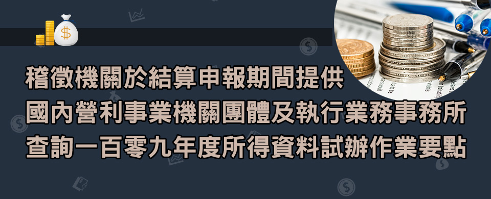 109年度所得資料查詢作業試辦要點