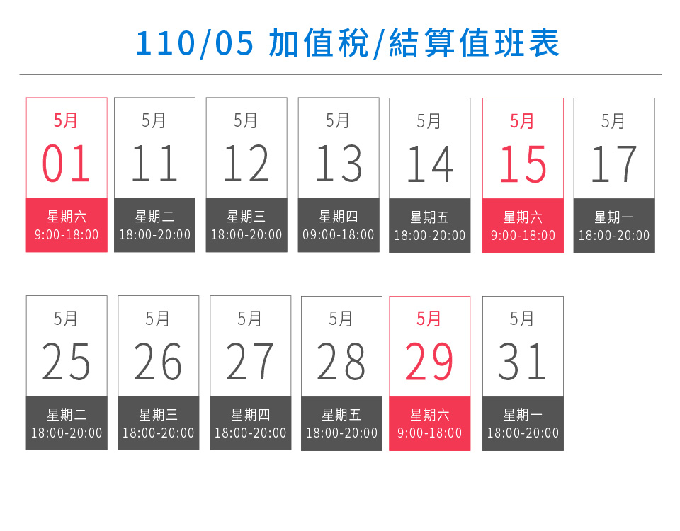 110年05月值班表